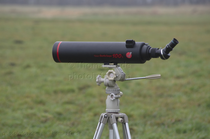 Vixen Shuttle Scope 100s. Spektiv
3. 12. 2013. Vixen Shuttle Scope 100s. Spektiv auf einem Linhof Stativ. Teleskop.
Schlüsselwörter: 2013;Astronomie;Brandenburg;Linum;Optik;Shuttle Scope 100s;Spektiv;telescope;Teleskop;Vixen